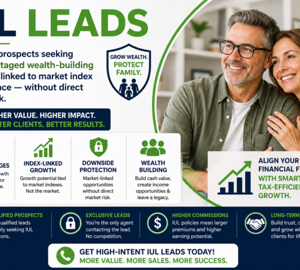 IUL Leads: Tap Into High-Intent Clients Seeking Tax-Advantaged Wealth Growth